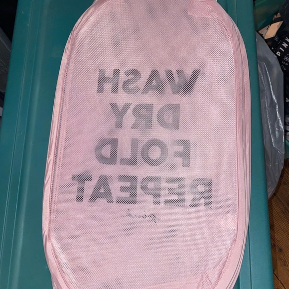 Pink Mesh Laundry Hamper - Picture 6 of 7